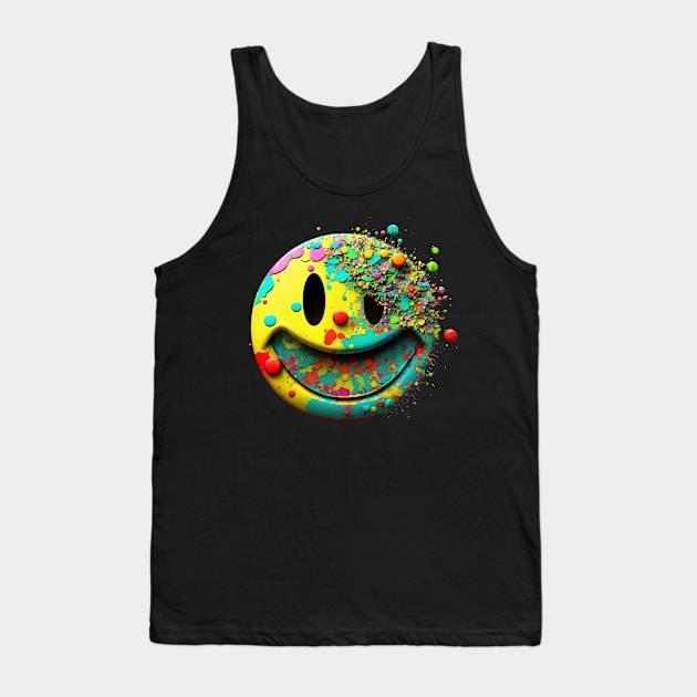 Pop Culture Smiley Face Tank Top by Alonesa
